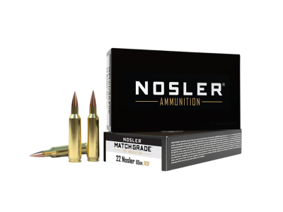 Nosler Match Grade RDF Rifle Rounds, .22 Nosler, 20