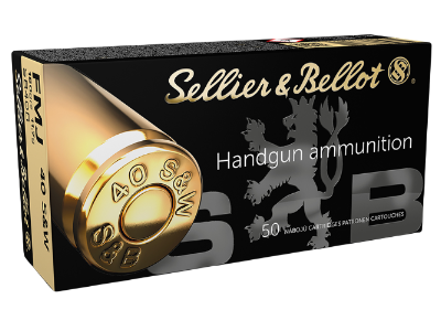 Sellier & Bellot Centerfire Handgun Cartridges, .40 S&W, 50