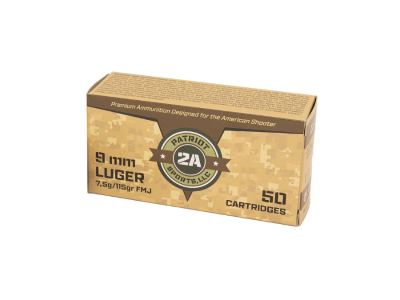 Patriot Sports Patriot Defense Ammunition, 9mm Luger, 50