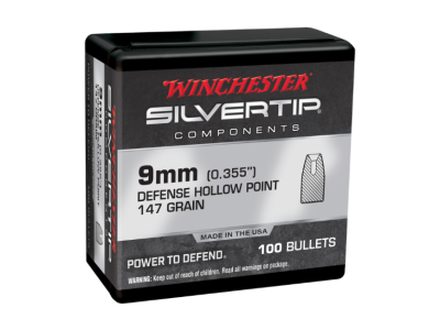 Winchester Centerfire Handgun Reloading 9 mm Silvertip Hollow Point, 9mm Luger, 100