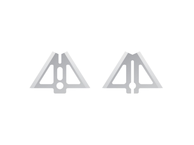 Slick Trick Crossbow Trick Replacement Blades, Silver, 4