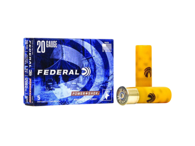 Federal Power-Shok Buckshot Shotshell Loads, 20 Gauge, 5