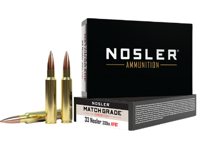 Nosler Match Grade Rifle Rounds, .33 Nosler, 20