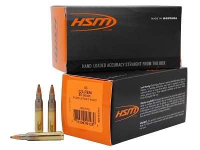 HSM Varmint 223 Rem 55 gr Soft Point, .223 Remington, 50