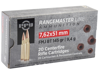 PPU Rangemaster 7.62x51mm NATO Ammunition, 20