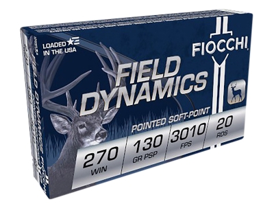 Fiocchi Field Dynamics 270Win Pointed Soft Point, .270 Winchester, 20
