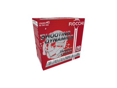 Fiocchi Shooting Dynamics Target Shotshell Loads, 1 1/8 oz., 8 Shot Size, 12 Gauge, 25