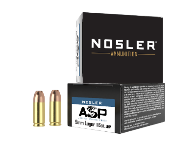 Nosler Assured Stopping Power (ASP) Handgun Cartridges, 9mm Luger, 20