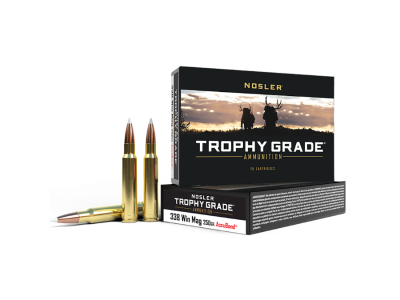 Nosler Trophy Grade Rifle Rounds, .338 Winchester Magnum, 20