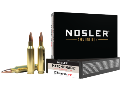Nosler Match Grade Rifle Rounds, .22 Nosler, 20