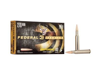 Federal Berger Hybrid Hunter Rifle Cartridges, .270 Winchester, 20