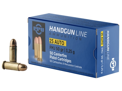 PPU Handgun, .25 ACP, 50