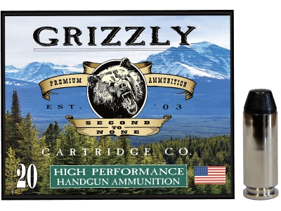 Grizzly 10mmAuto 220gr Full Metal Jacket Flat Point, 10mm Auto