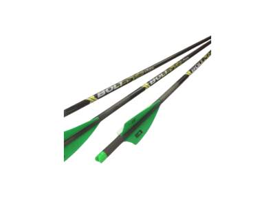 Victory XBolt Lighted Half Moon Nock Fletched Crossbow Bolt with Vanes, Black, 6 count