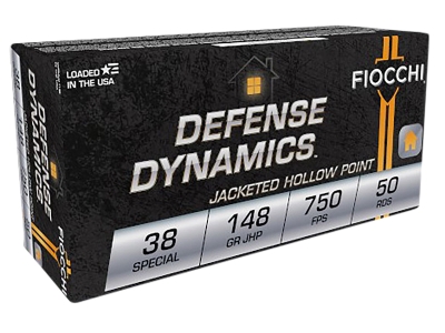 Fiocchi Defense Dynamics 38Special Jacketed Hollow Point, .38 Special, 50