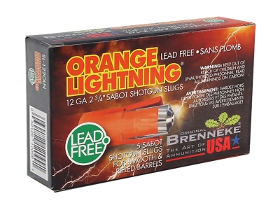 Brenneke Orange Lightning 12Gauge 2.75" 2/3oz Slug Shot, 12 Gauge