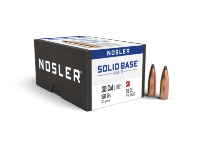 Nosler Solid Base Reloading Bullets, .30 (7.62mm), 50