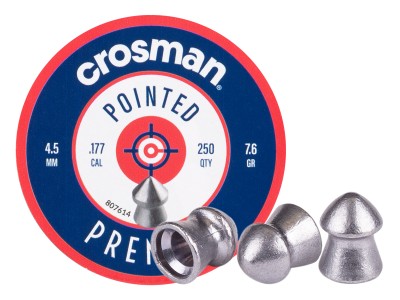 Crosman Hunting .177 Cal, 7.6 Grains, Pointed, 250ct