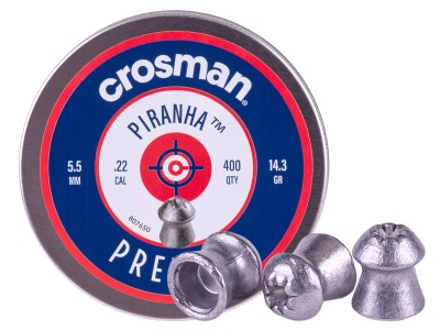Crosman Premier Piranha .22 Cal, 14.39 Grains, Hollowpoint, 400ct