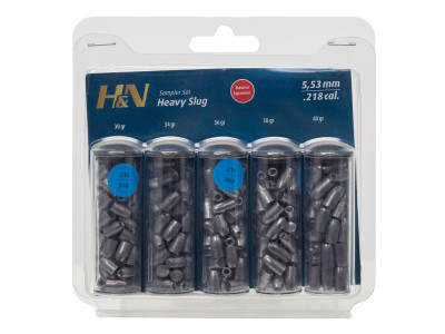 H&N Slug HP Heavy Sampler, .218 Cal., 5 Types, 150ct