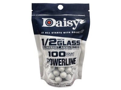 Daisy 1/2" Powerline Glass Slingshot Ammunition, 100ct
