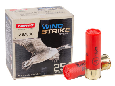 Norma 12GA Wingstrike Steel 1 1/4oz, 4 Shot, 25ct
