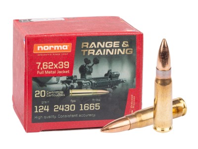 Norma 7.62x39mm Tactical FMJ, 124gr, 20ct
