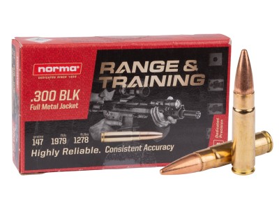 Norma .300 AAC Blackout Range & Training FMJ, 147gr, 20ct