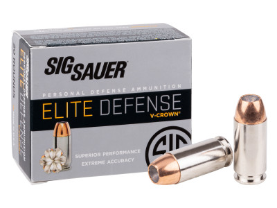 SIG Sauer .40 S&W Elite V-Crown JHP, 165gr, 20ct