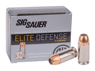SIG Sauer .45 Auto Elite V-Crown JHP, 185gr, 20ct