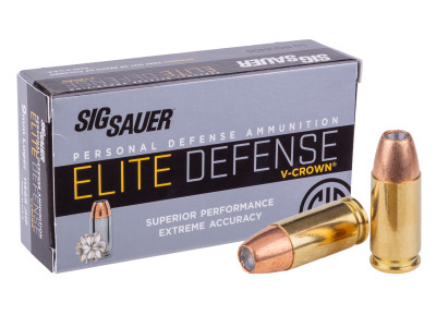 SIG Sauer 9mm Luger Elite V-Crown JHP, 115gr, 50ct