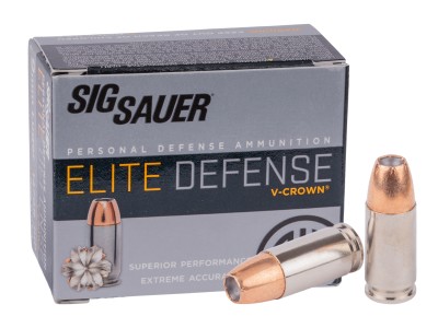 SIG Sauer 9mm Luger Elite V-Crown JHP, 147gr, 20ct