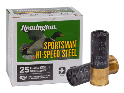 Remington 12GA Sportsman Hi-Speed Steel, 1 1/8oz, 4 Shot, 25ct