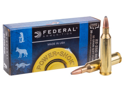 Federal .22-250 Remington Power-Shok Rifle JSP, 55gr, 20ct