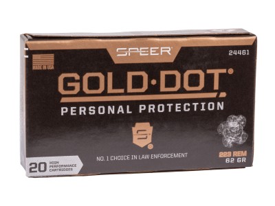 Speer .223 Remington Gold Dot Personal Protection, 62gr, 20ct