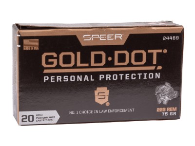Speer .223 Remington Gold Dot Personal Protection, 75gr, 20ct