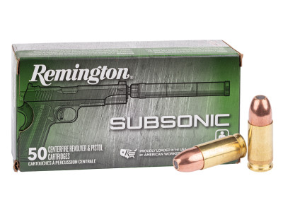 Remington 9mm Luger Subsonic Handgun Flat Nose, 147gr, 50ct