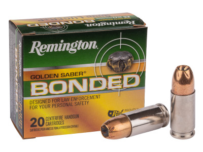Remington 9mm Luger +P Golden Saber Bonded, 124gr, 20ct