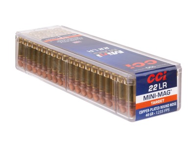 CCI .22 LR Target Mini Mag Copper Plated Round Nose, 40gr, 100ct