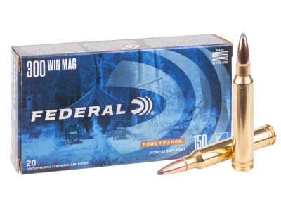 Federal .300 Winchester Magnum Power-Shok Rifle JSP, 150gr, 20ct