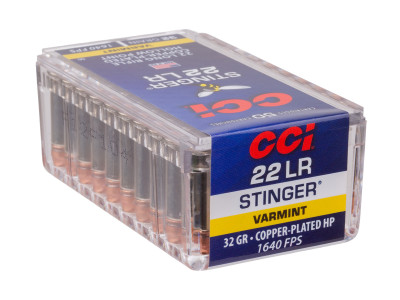CCI .22 LR Stinger Copper Plated HP, 32gr, 50ct