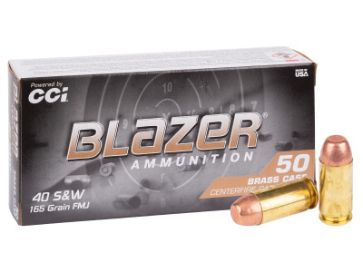 Blazer .40 S&W Blazer Brass FMJ, 165gr, 50ct
