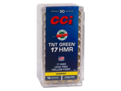 CCI .17 HMR TNT Green Hollow Point, 16gr, 50ct