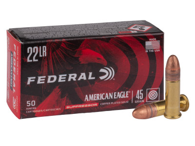 Federal .22 LR American Eagle Suppressor, 45gr, CPS, 50ct
