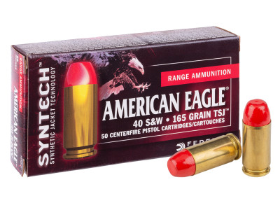 Federal .40 S&W Syntech Range Flat Nose, 165gr, 50ct