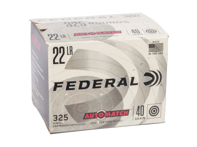 Federal .22 LR Champion Training AutoMatch, 40gr, 325ct