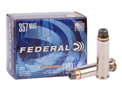 Federal 357 Magnum Power-Shok Handgun, JHP, 180gr, 20ct