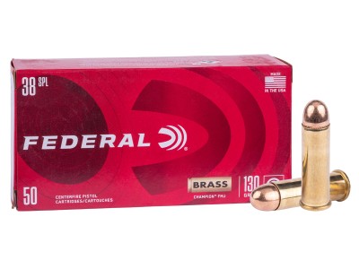 Federal .38 Special Champion FMJ, 130gr, 50ct