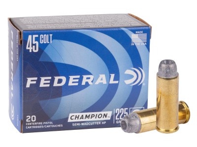 Federal .45 Colt Champion Training Semi-Wadcutter HP, 225gr, 20ct