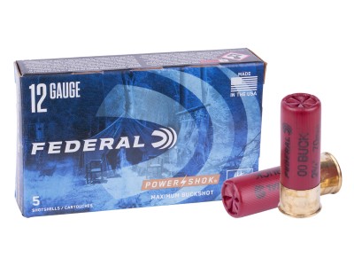 Federal 12GA Power-Shok Maximum Buckshot 9 Pellet, 00 Buck, 5ct